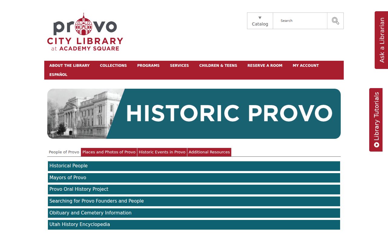 Provo historic local history source for the Provo city directory