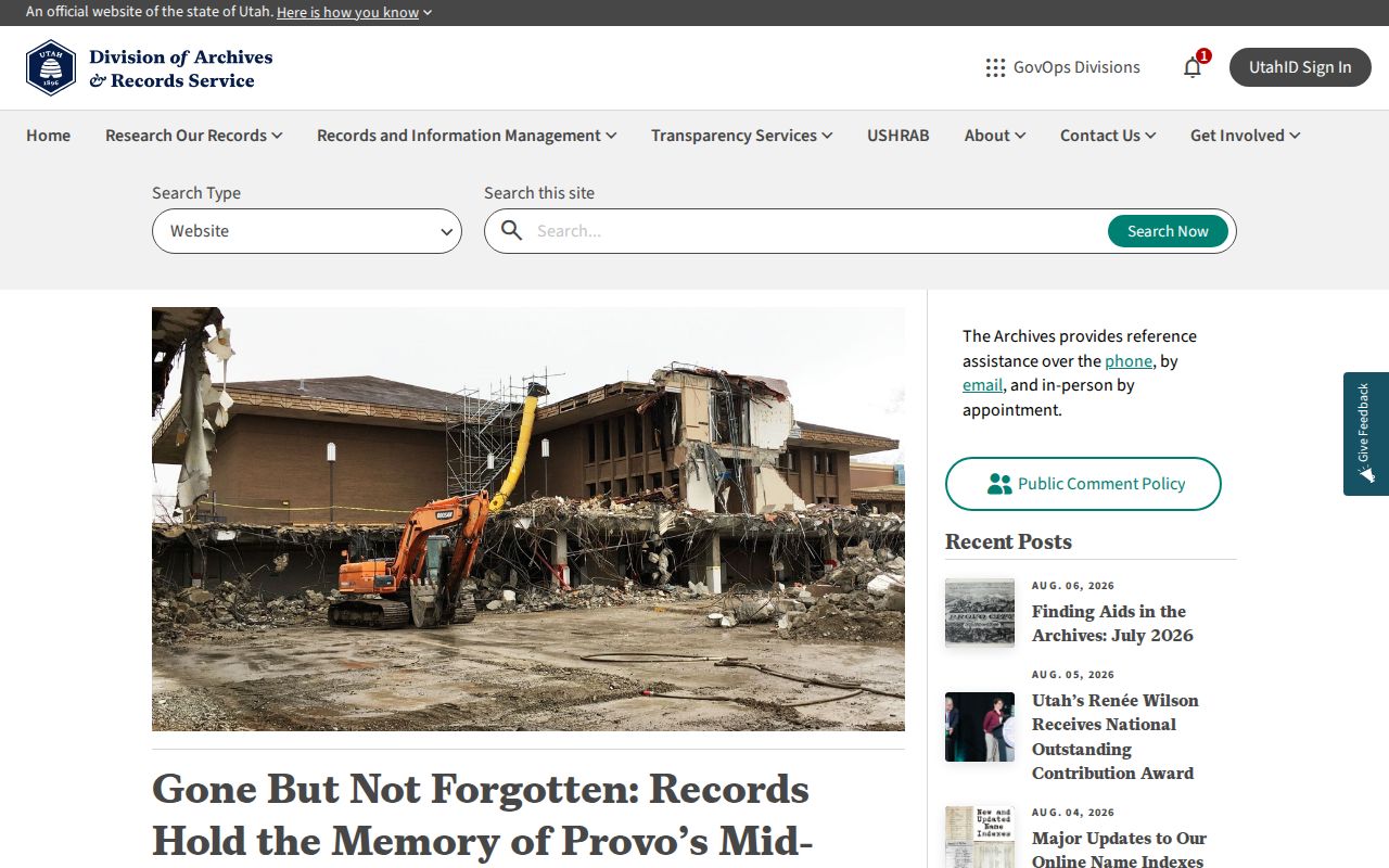 Provo historical resident research source for previous residents