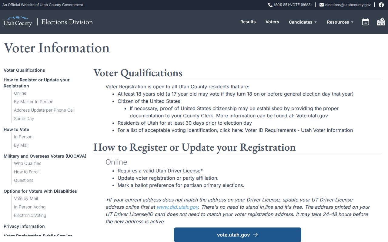 USPS search modes in the Provo ZIP code directory